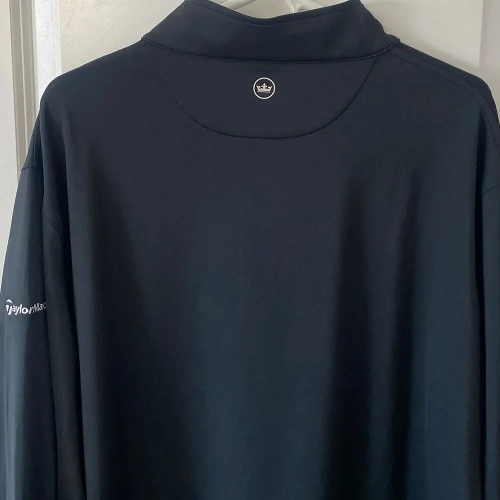 Peter Millar Crown Sport Perth Performance Pullover 1/4 Zip Black NEW Size 3XL